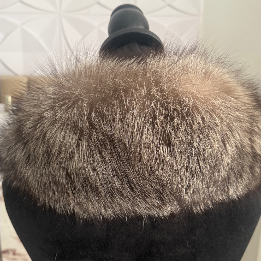 Saga furs crystal fox fur scarf clip on collar - Picture 6 of 10